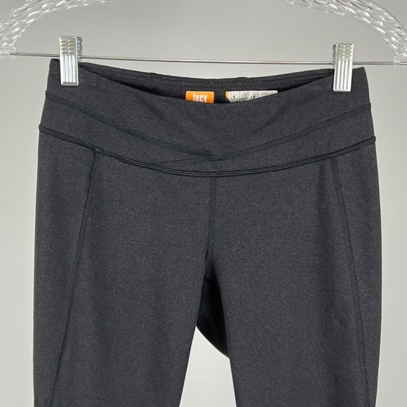 Lucy Powermax Womens Hatha Charcoal Gray Crop Capri Leggings Activewear size S - Picture 4 of 12